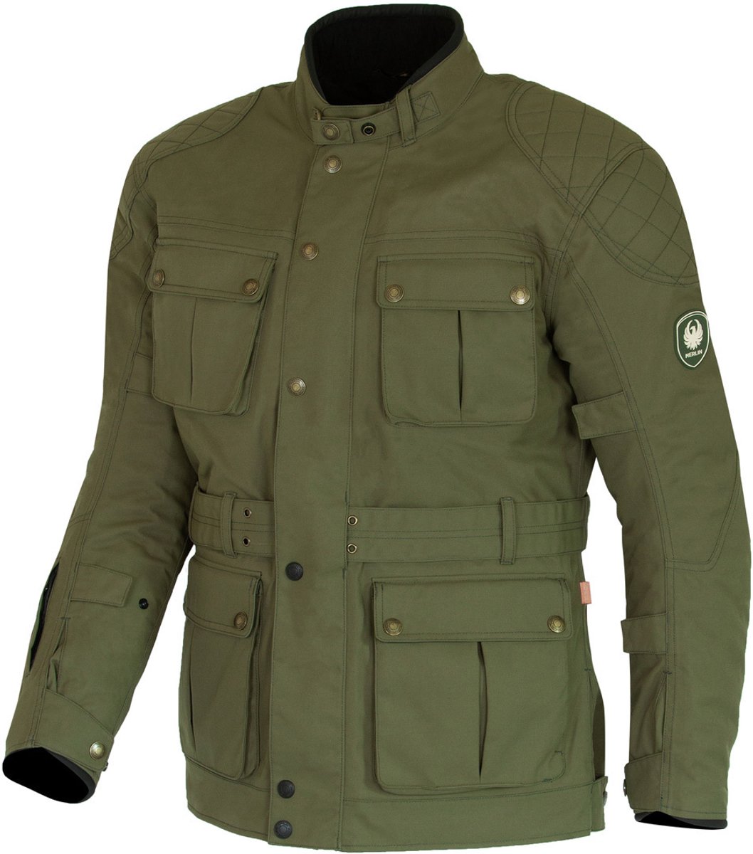 Merlin Burslem Eco Gelamineerde Groen Textiele Motorjas - Jas