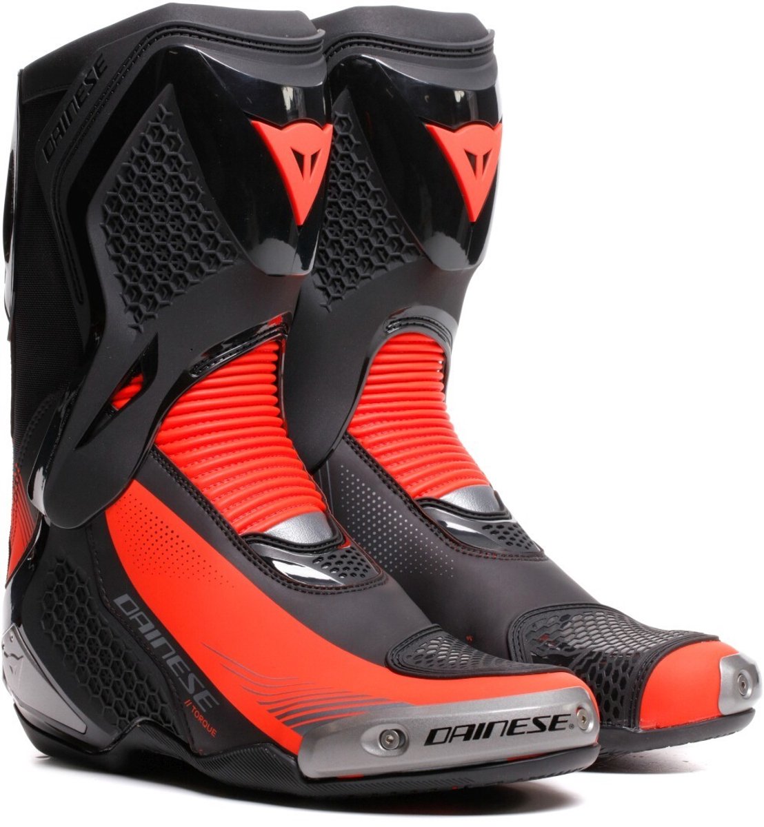 Dainese Torque 4 Zwart Fluo Rood Motorlaarzen - Laars