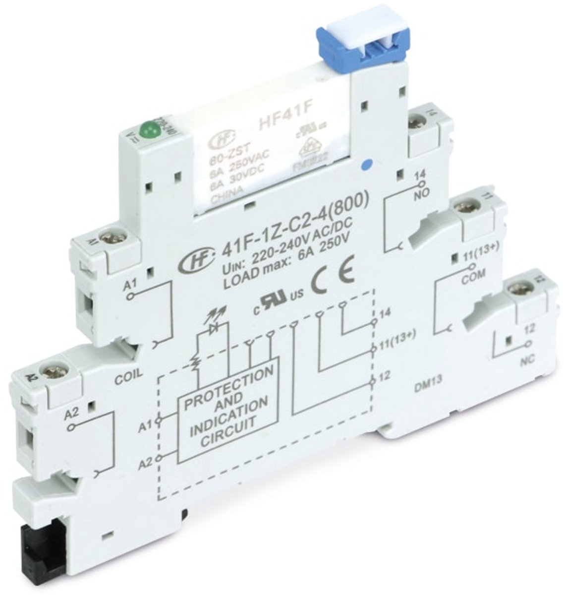 HONGFA relaismodule 41F-1Z-C2-4 & HF41F/60-ZS, 230 V-/~