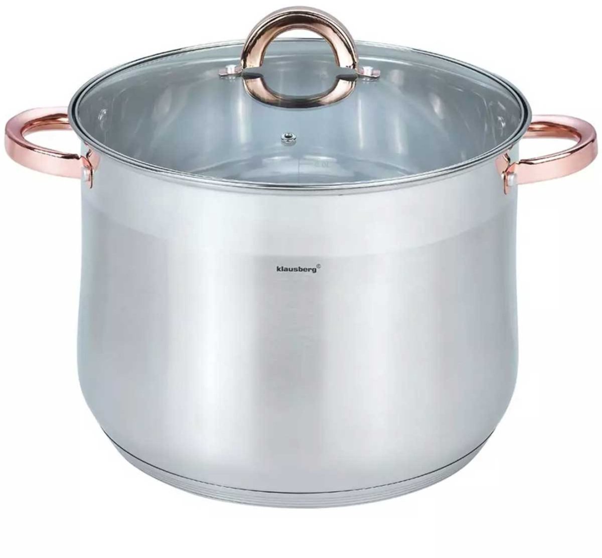 Klausberg 7795 - soeppan met deksel - 13L - 28 cm - RVS - inductie - alle warmtebronnen