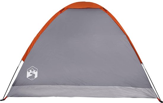vidaXL - Koepeltent - 2-persoons - waterdicht - grijs - en - oranje van Vidaxl — afbeelding 2