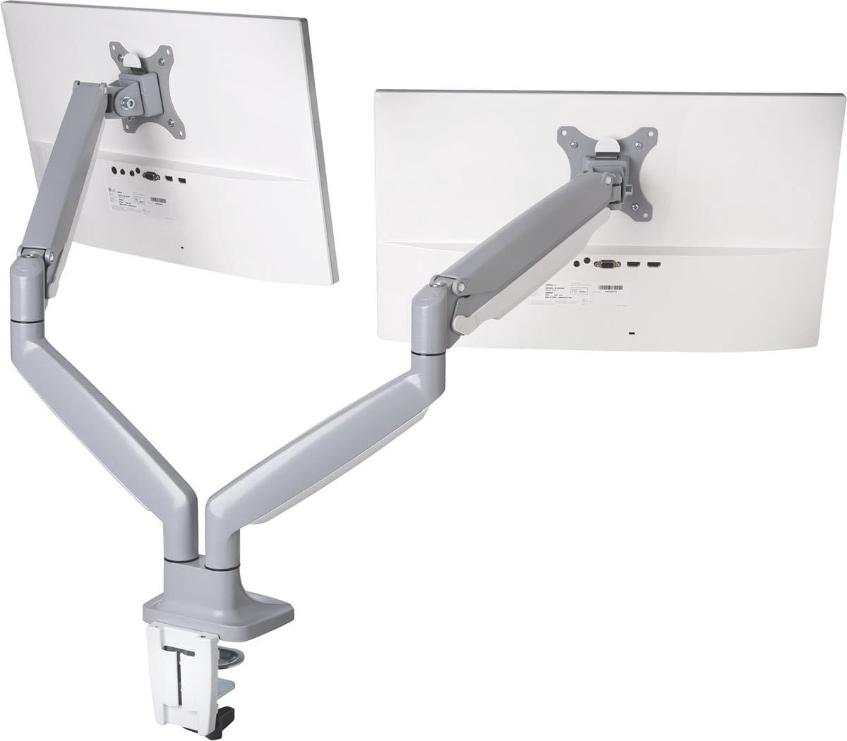 Ergonomische Monitorarm Voor Twee Schermen - Hoogte Verstelbare Dubbele Monitorarm Met Gasveer Voor Thuiswerk
