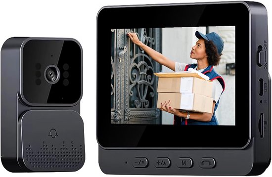 Alecto SMART-RING20 - Smart Wifi Deurbel Met Camera, Aan Domotica Koppelbaar Zwart