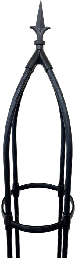 Garden Mile Metalen Plantenobelisk | 2 M | Zwart | Stevig | Voor Klimplanten, Rozen & Clematis | Tuinondersteuning
