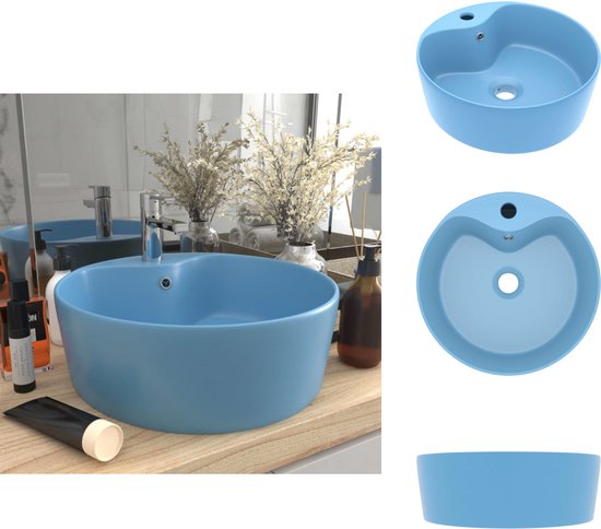 Wasbak ovaal Ocritech 354x260mm zwart/wit