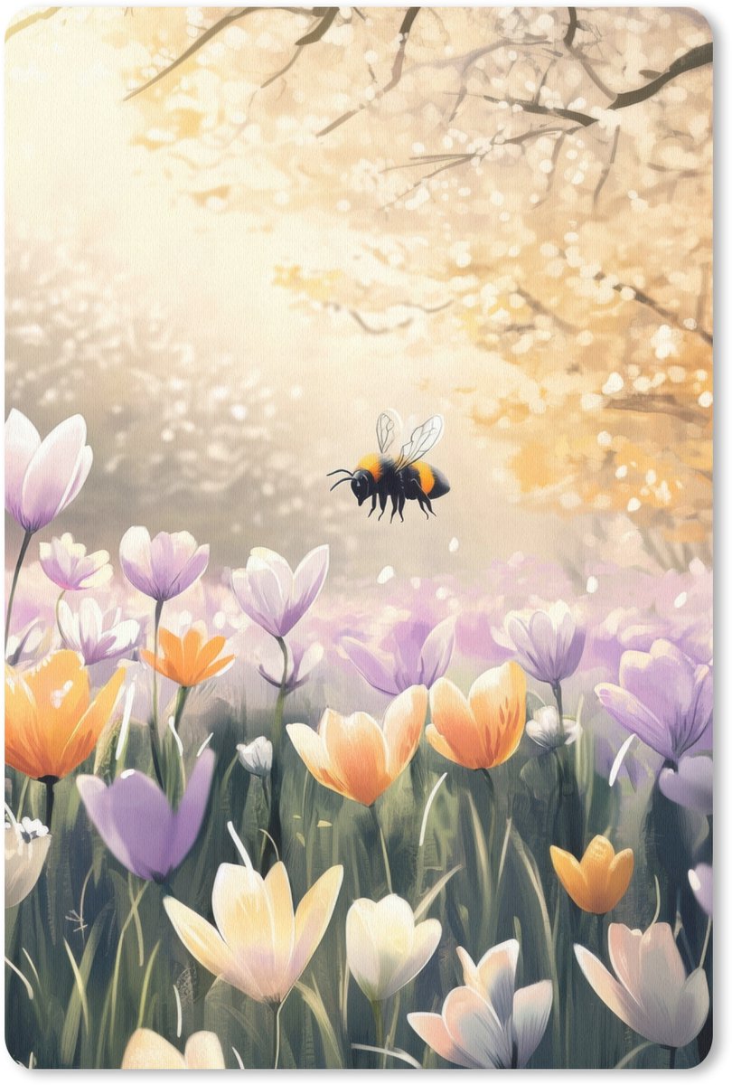 Muismat 18x27 cm - Mousepad Viooltjes - bij - Zonlicht - Muismatten