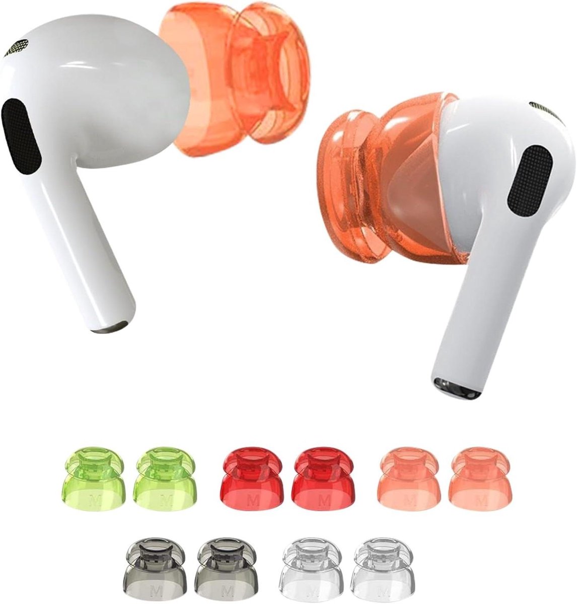 5 Pairs Replacement Earbuds for AirPods 1/2/3 Generation Silicone Attachments Compatible with AirPods Pro 2 Soft Earbuds Accessories