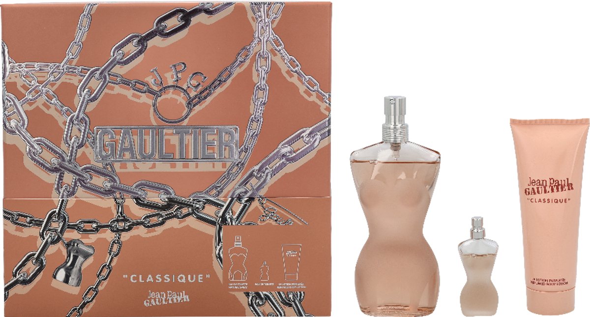 Bol.com Jean Paul Gaultier Classique Set Eau De Toilette 100 ml + EDT 6 ml + Body lotion 75 ml aanbieding