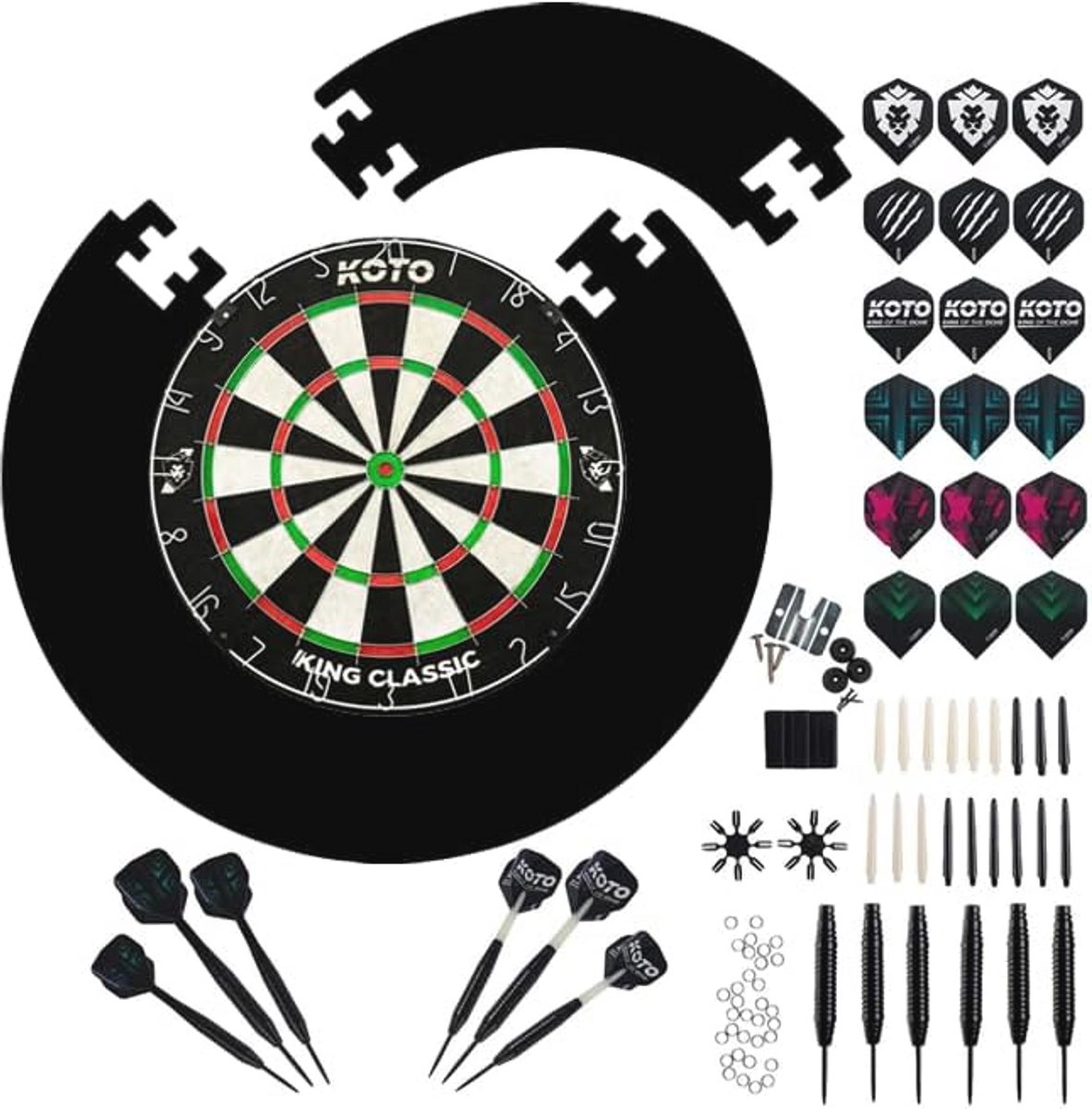 Dartbord Set met Surround en Accessoires voor Beginners