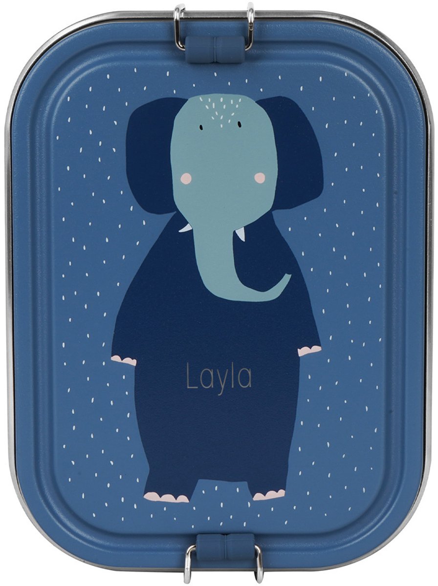 Studio Balune Gepersonaliseerde Trixie Lunchbox -Mrs. Elephant