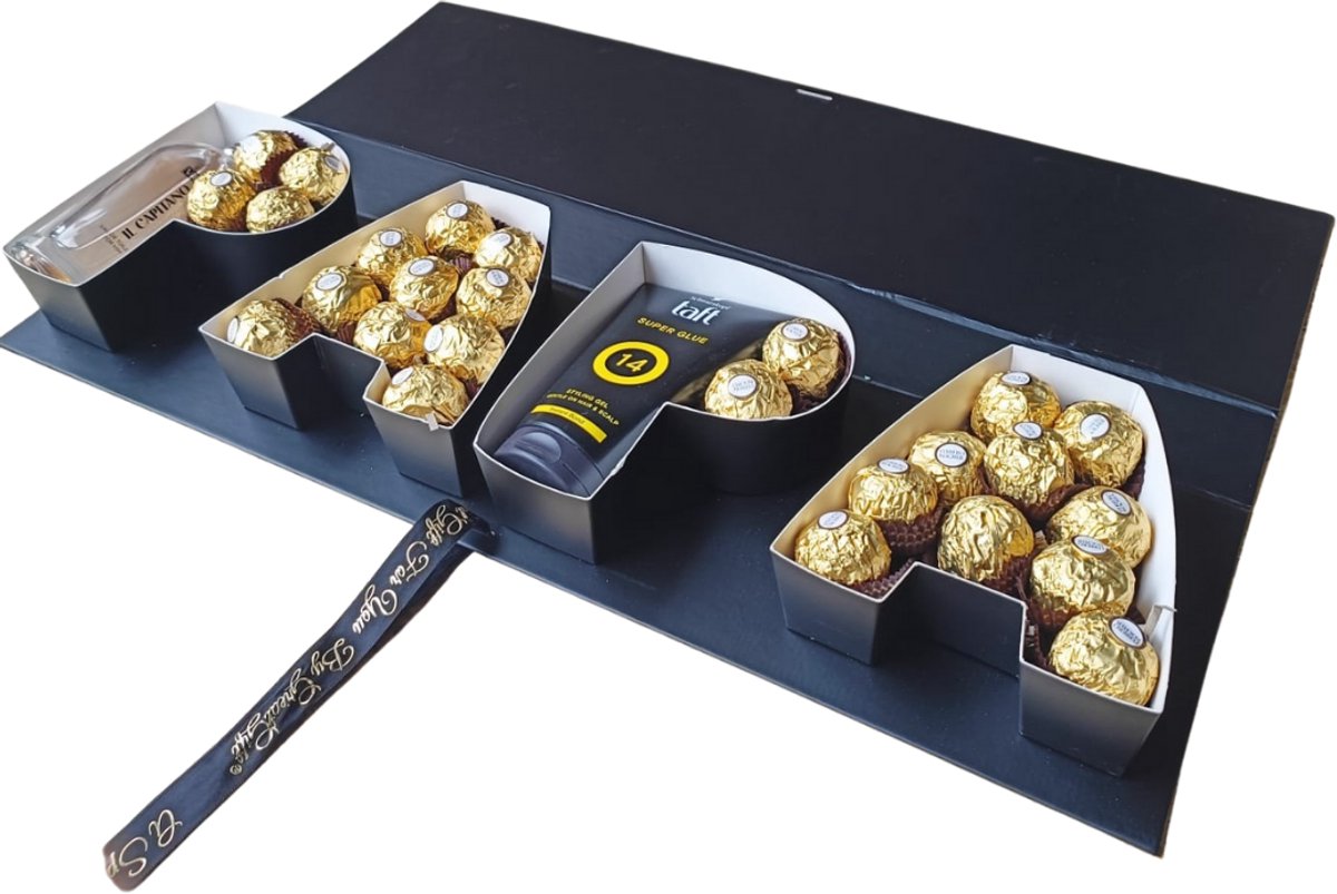 GreatGift - Luxe Vaderdag Cadeau - Voor Papa - Luxe geschenkset - Ferrero Rocher - Parfum - Taft Haargel - Uniek cadeau voor hem