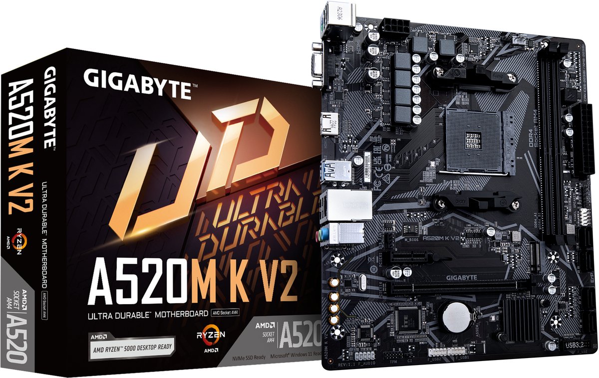 Moederbord AMD Gigabyte A520M K V2