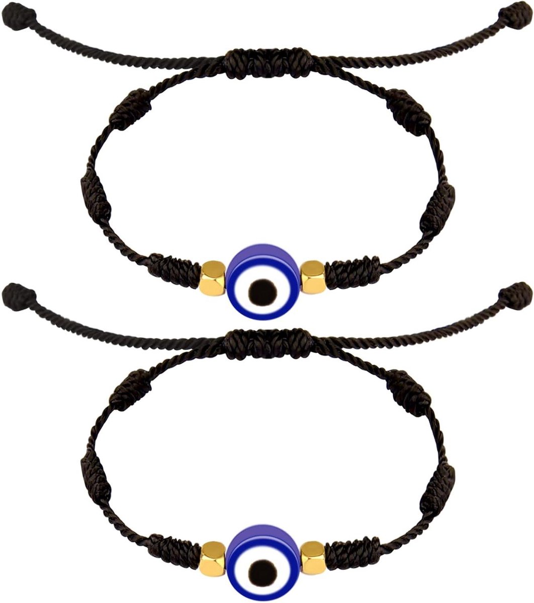 Armbanden voor het boze oog handgemaakt verstelbaar armband geluk nylon touw voor vrouwen mannen meisjes en jongens van SAVITA.