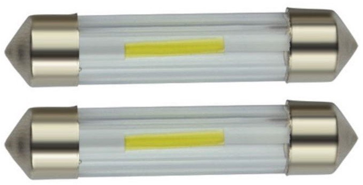 C5W Autolamp 41mm - 2 stuks - LED Festoon - Filament Daglichtwit 6500K - 12V DC - 2W