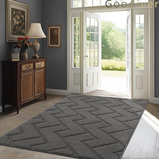 COLOR&GEOMETRY Deurmatten voor binnen, geweven, antislip deurmat voor binnen, absorberende, wasbare, gemakkelijk te reinigen deurmat (kaki, 122 x 183 cm COLOR&GEOMETRY Deurmatten voor binnen, geweven, antislip deurmat voor binnen, absorberende, wasbare, gemakkelijk te reinigen deurmat (kaki, 122 x 183 cm