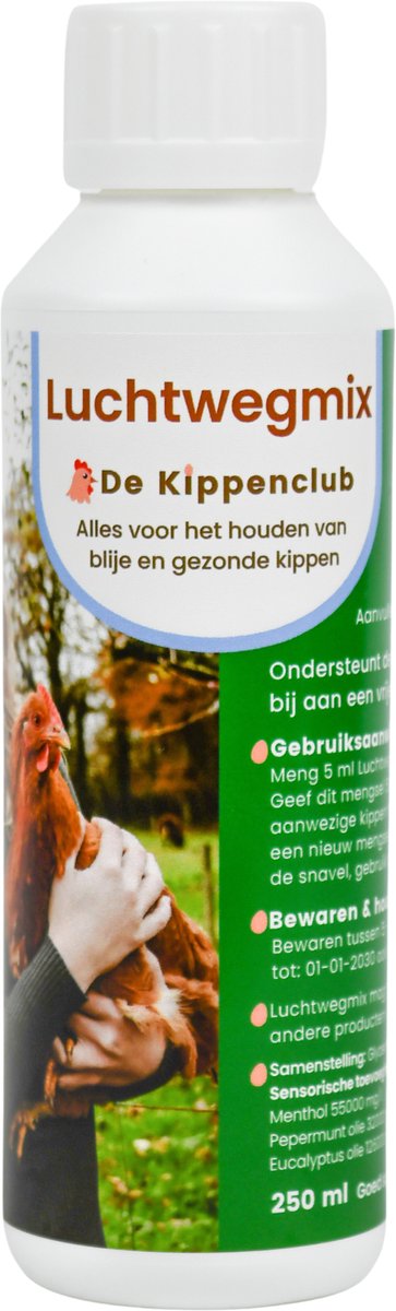 De Kippenclub Luchtwegmix 250ML Lost direct het slijm op