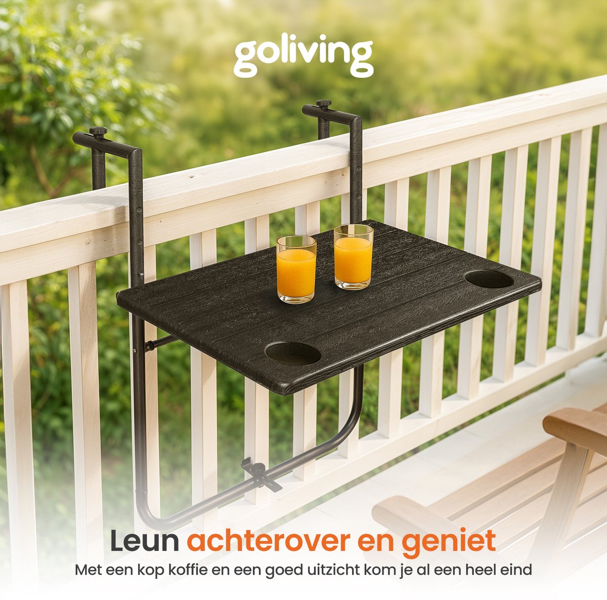 Goliving inklapbare balkontafel 60 x 40 cm thumbnail 6