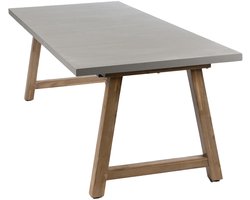 Tuintafel Rock 235x95cm | Beton & Acacia Teaklook