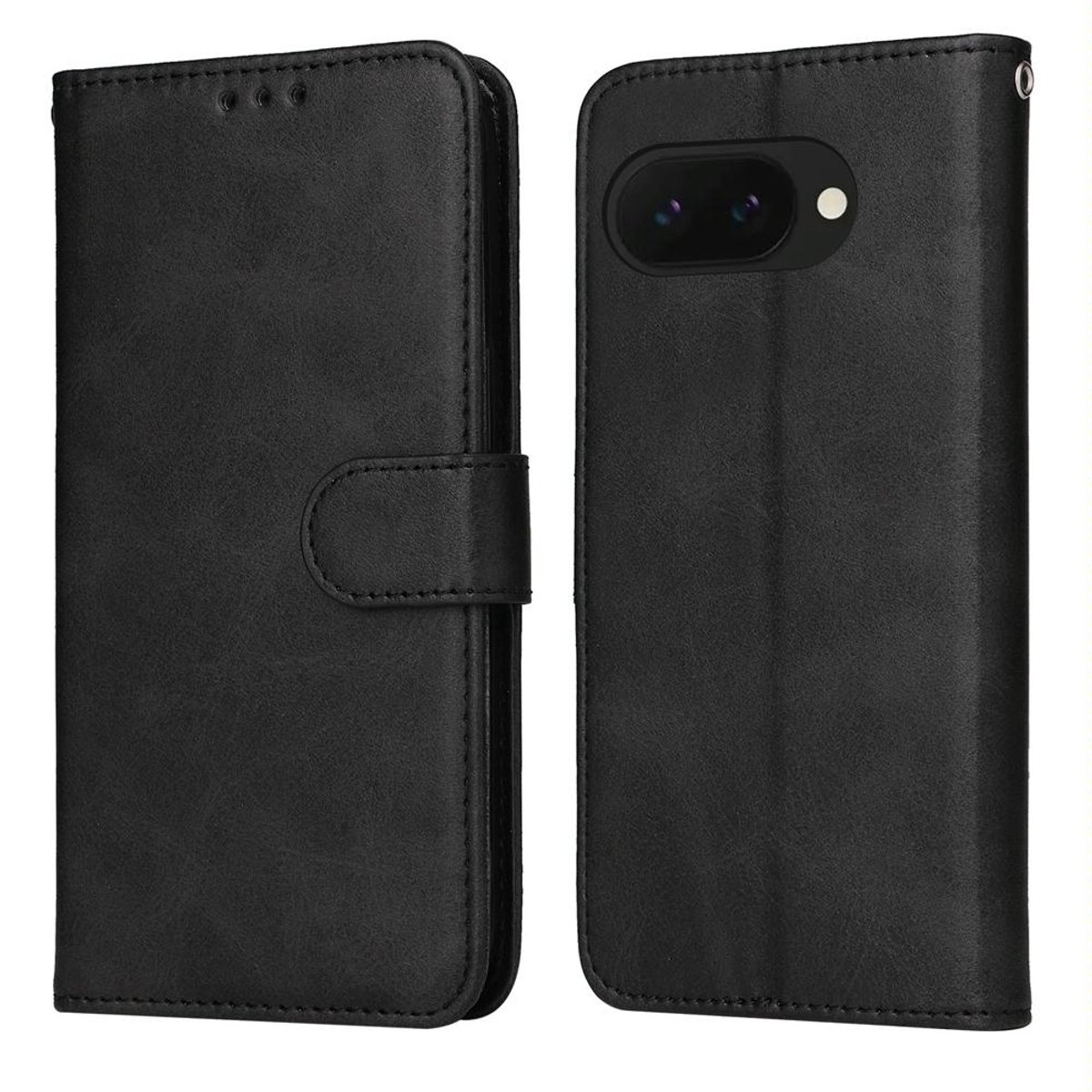Mobigear Telefoonhoesje geschikt voor Google Pixel 9a Hoesje | Mobigear Wallet Bookcase Portemonnee | Pasjeshouder voor 3 Pasjes | Telefoonhoesje voor Pinpas / OV Kaart / Rijbewijs - Zwart