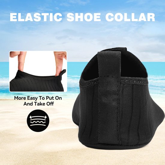 YONO Chaussures aquatiques pour Adultes - Chaussures de Natation Antidérapantes Femme et Homme - Zwart - Taille 44-45