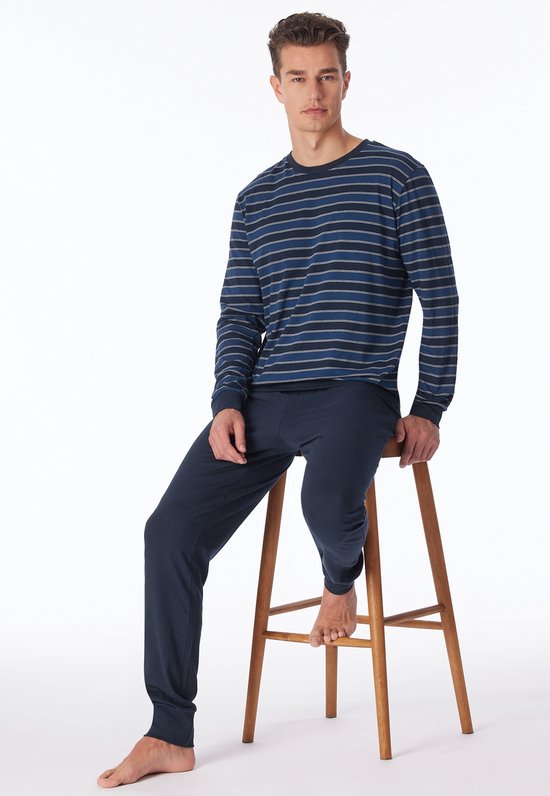 Schiesser Pantalon long pyjama - 800 Blue - taille XL (XL) - Hommes Adultes - 100% coton - 181534-800-XL