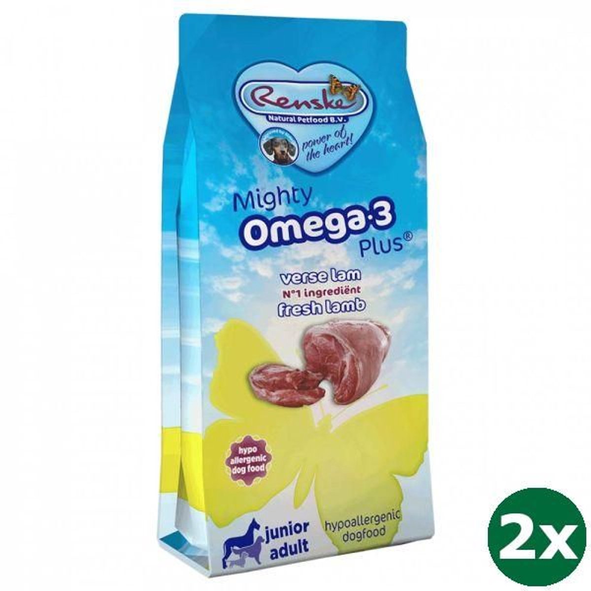 Renske 2x12 kg Renske mighty omega plus lam hypoallergeen hondenvoer