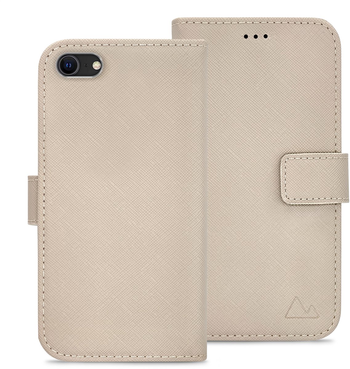 My Style Telefoonhoesje geschikt voor Apple iPhone 7 Hoesje | My Style Flex Wallet Bookcase Portemonnee | Pasjeshouder voor 3 Pasjes | Telefoonhoesje voor Pinpas / OV Kaart / Rijbewijs - Warm Taupe | Taupe