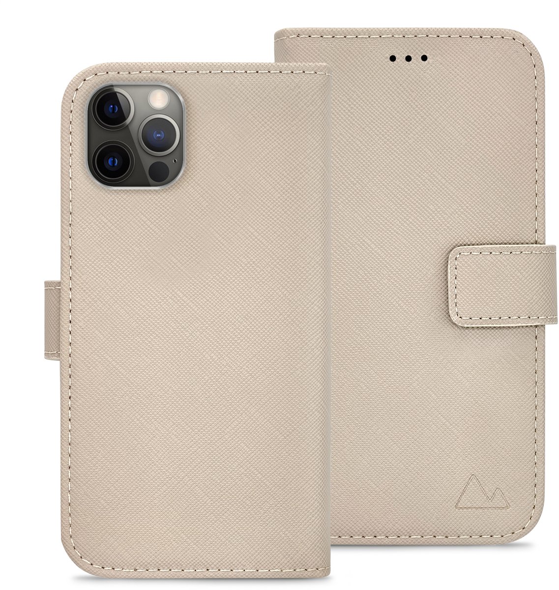 My Style Telefoonhoesje geschikt voor Apple iPhone 12 Pro Hoesje | My Style Flex Wallet Bookcase Portemonnee | Pasjeshouder voor 3 Pasjes | Telefoonhoesje voor Pinpas / OV Kaart / Rijbewijs - Warm Taupe | Taupe