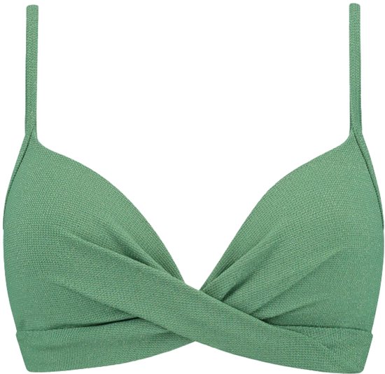 Beachlife padded wired bikini top in de kleur groen.