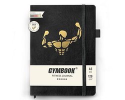 GYMBOOK® Fitness Journal - Hoogwaardig trainingsdagboek, trainingsnotitieboekje en logboek voor dames en heren. Handig in A5