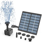 Solar Fontein-fontein zonne energie-vijverpomp zonne energie-Verbeterde doe-het-zelf fonteinset met 6 sproeiers, 9,8 voet netsnoer voor vogel-outdoor zonne-waterpomp-11CM
