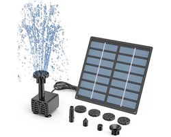 Solar Fontein-fontein zonne energie-vijverpomp zonne energie-Verbeterde doe-het-zelf fonteinset met 6 sproeiers, 9,8 voet netsnoer voor vogel-outdoor zonne-waterpomp-11CM