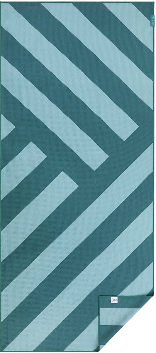 PIECE OF SUN® Strandlaken groot 90x200 cm – Petrol / groen / turquoise – Zandvrij Sneldrogend Microvezel Badlaken – Duurzaam & Lichtgewicht – Voor Strand, Sauna & Reizen - Cadeau voor mannen en vrouwen - Cadeaubon 50 euro - Vaderdag Cadeau
