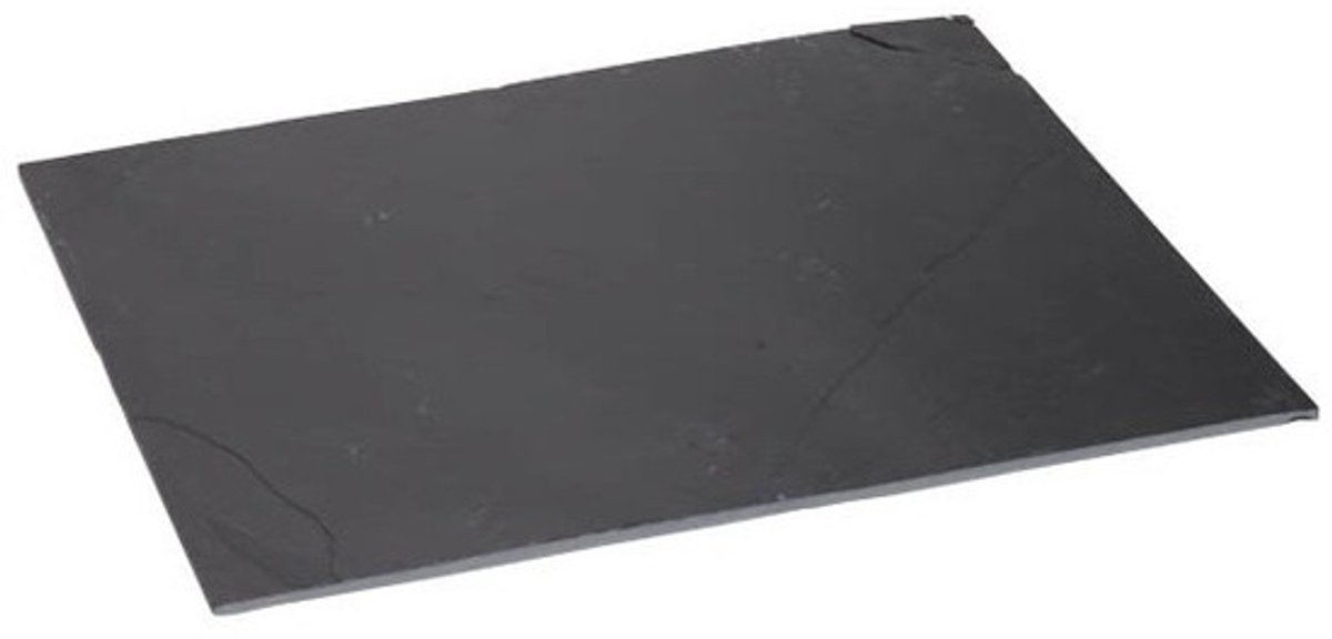Cosy & Trendy Leisteen serveerplank - 4x stuks - antraciet - voedsel serveren - 30x20 cm