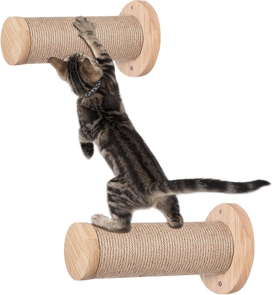 2-pack Kattentrap 4 treden, Kattentrap muur, Klimwand voor katten