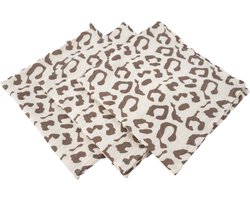 foto van Honeybears hydrofiele doeken – 3 stuks - Inbakerdoek hydrofiel baby – Hydrofiele luierdoek – Panter – 60 X 60 CM