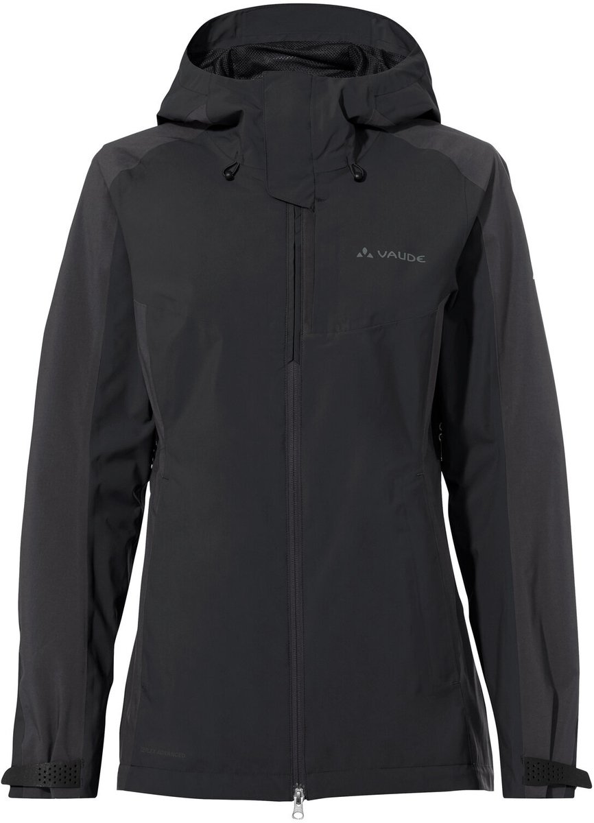 VAUDE Women’s Elope Jacket II Jas Regenjas outdoorJas Regenjas met kap Hardshell Jas Regenjas waterdicht Dames Outdoorjas Zwart