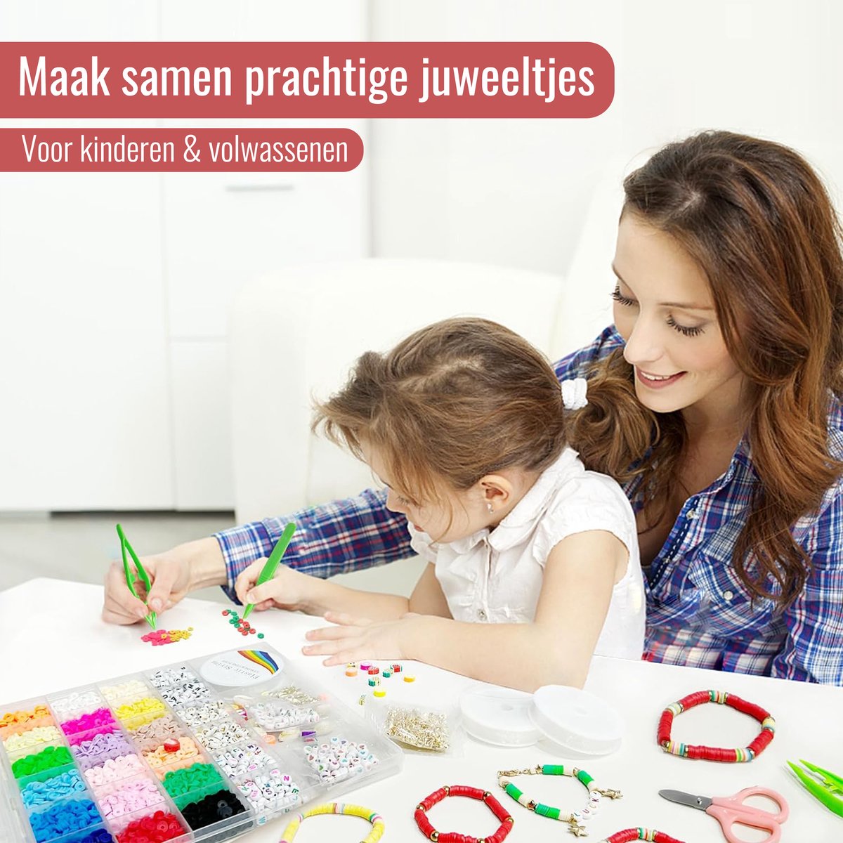 Joyage Armbandjes maken meisjes – 5101st kraaltjes & bedels - Armbandjes maken kind knutselpakket meisjes speelgoed meisje 6 jaar 7 jaar 8 jaar 9 jaar Knutselen bracelet making kit Sieraden maken meisjes - Armbanden maken kinderen knutselen meisjes — afbeelding 4