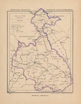 Historische kaart, plattegrond van gemeente Hennaarderadeel in Friesland uit 1867 door Kuyper van Kaartcadeau.com