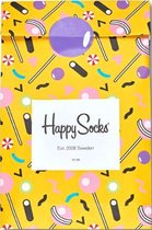 Happy Socks Candy Cane Giftbox Sokken - Geel - Maat 36-40