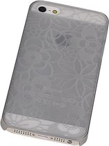 Apple iPhone 5 / 5S Hardcase Lotus Zilver - Back Cover Case Bumper Hoesje