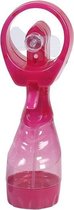 1x Waterspray ventilatoren roze 28 cm - Zomer ventilator met waterverstuiver voor extra verkoeling