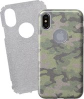 Cellular Line iPhone X, bling cover, camo