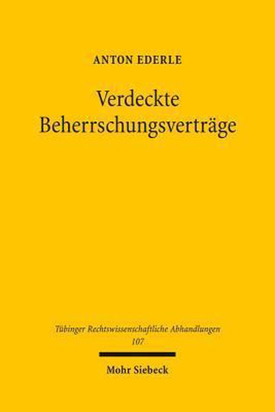 Verdeckte Beherrschungsverträge - cover