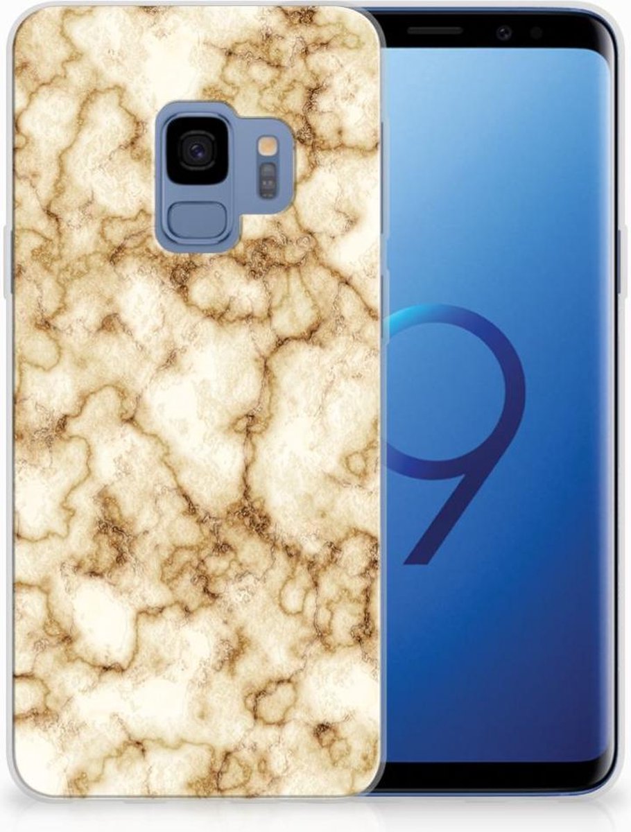 Samsung Galaxy S9 TPU Siliconen Hoesje Marmer Goud