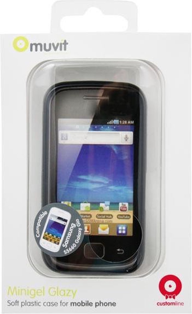 Muvit Minigel mobiele telefoon behuizingen Hoes Zwart