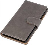 Bark Bookstyle Wallet Case Hoesjes voor Galaxy S7 Edge Plus Grijs