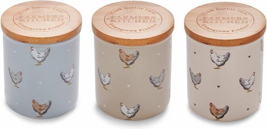 Bol Com Cooksmart Voorraadpot Keramiek Farmers Kitchen Creme