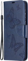 Samsung Galaxy S21 Plus Hoesje - Mobigear - Butterfly Serie - Kunstlederen Bookcase - Blauw - Hoesje Geschikt Voor Samsung Galaxy S21 Plus