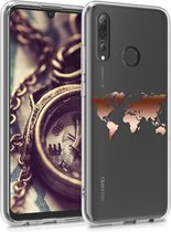 kwmobile telefoonhoesje voor Huawei P Smart+ (2019) - Hoesje voor smartphone - Wereldkaart design